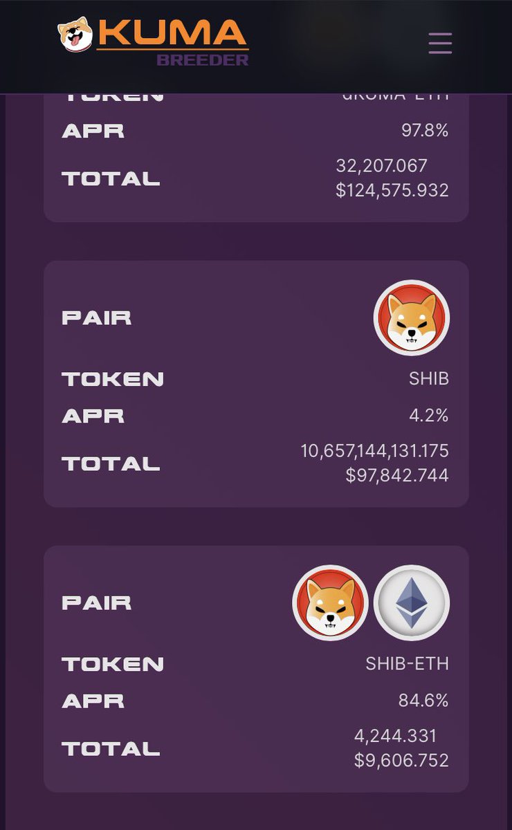 KUMASPACEX's tweet photo. @ShibalnuNews Absolutely bullish on #SHIB being staked at #KumaBreeder 👀 Earning free $dKUMA #KUMADEX https://t.co/IfTm5TYBQy