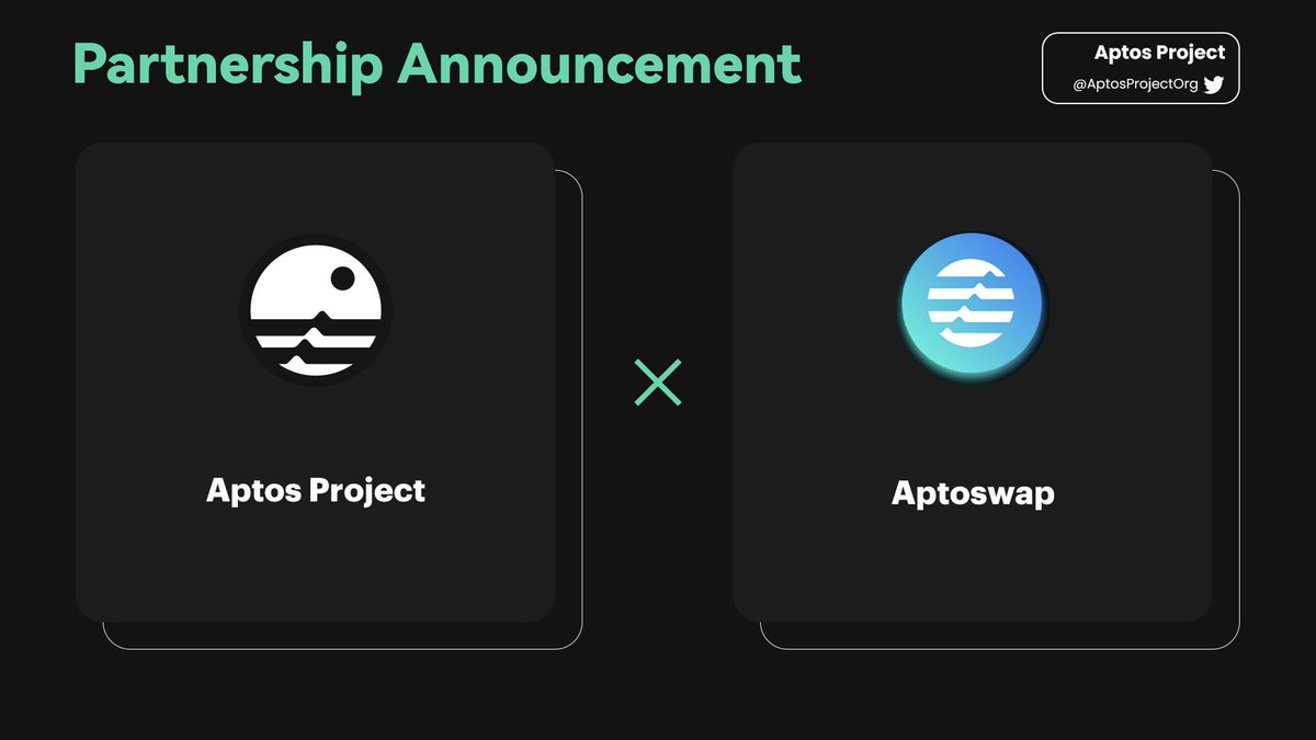 AptosProjectOrg's tweet photo. 🥳We are pleased to announce that, from this moment on, @aptoswap_net will be our strategic partner.

🎉OG's upcoming airdrop
🎁7x OG SPOTS Giveaway🎁

✅ Follow @AptosProjectOrg  &amp; @aptoswap_net
✅ Retweet &amp; Like this tweet
✅ Tag 3 friends

#NFTs #Aptos #LFM #AptosProject #DeFi https://t.co/nK2A5Say1T