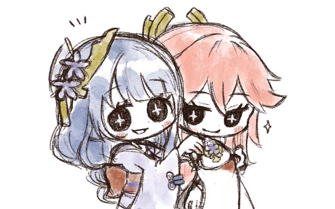 八重神子～お迎えするぞ〜の気合いの落書き 