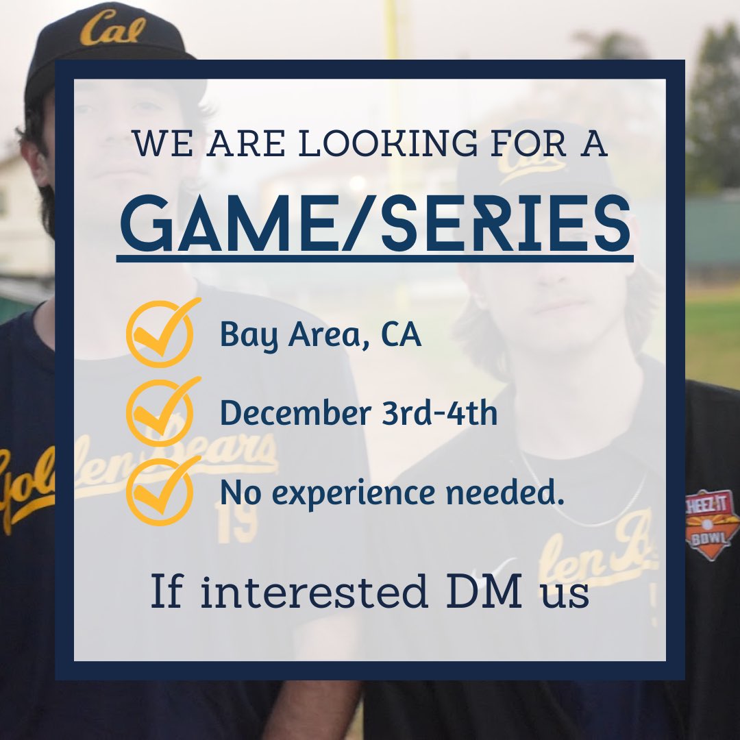 If you’re available let us know! We really want to play a game/series that weekend.