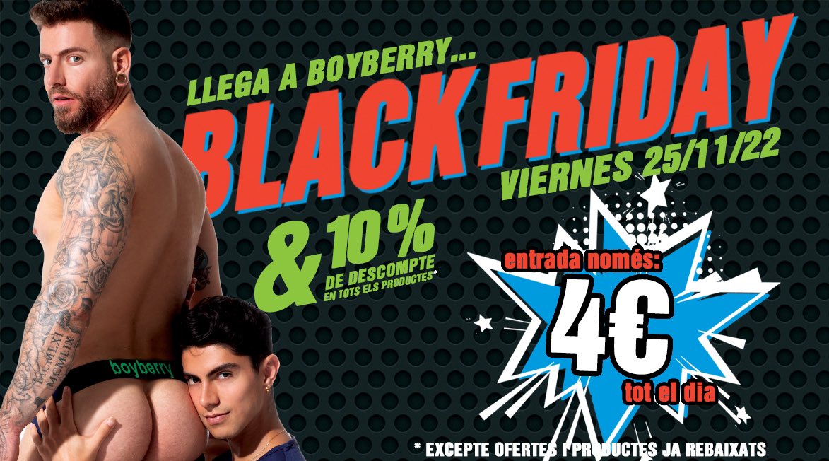 A quien no le gusta una buena oferta?
El viernes 25 boyberry se suma al BLACK FRIDAY!

#gaybcn #gaybarcelona