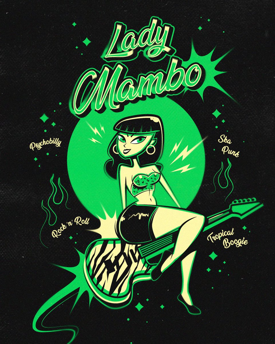 TwistedFingersG's tweet image. We have enjoyed so much creating this poster for the Lady Mambo kinky party

I hope you like it!

#pinup #kinky #illustration #cartoon