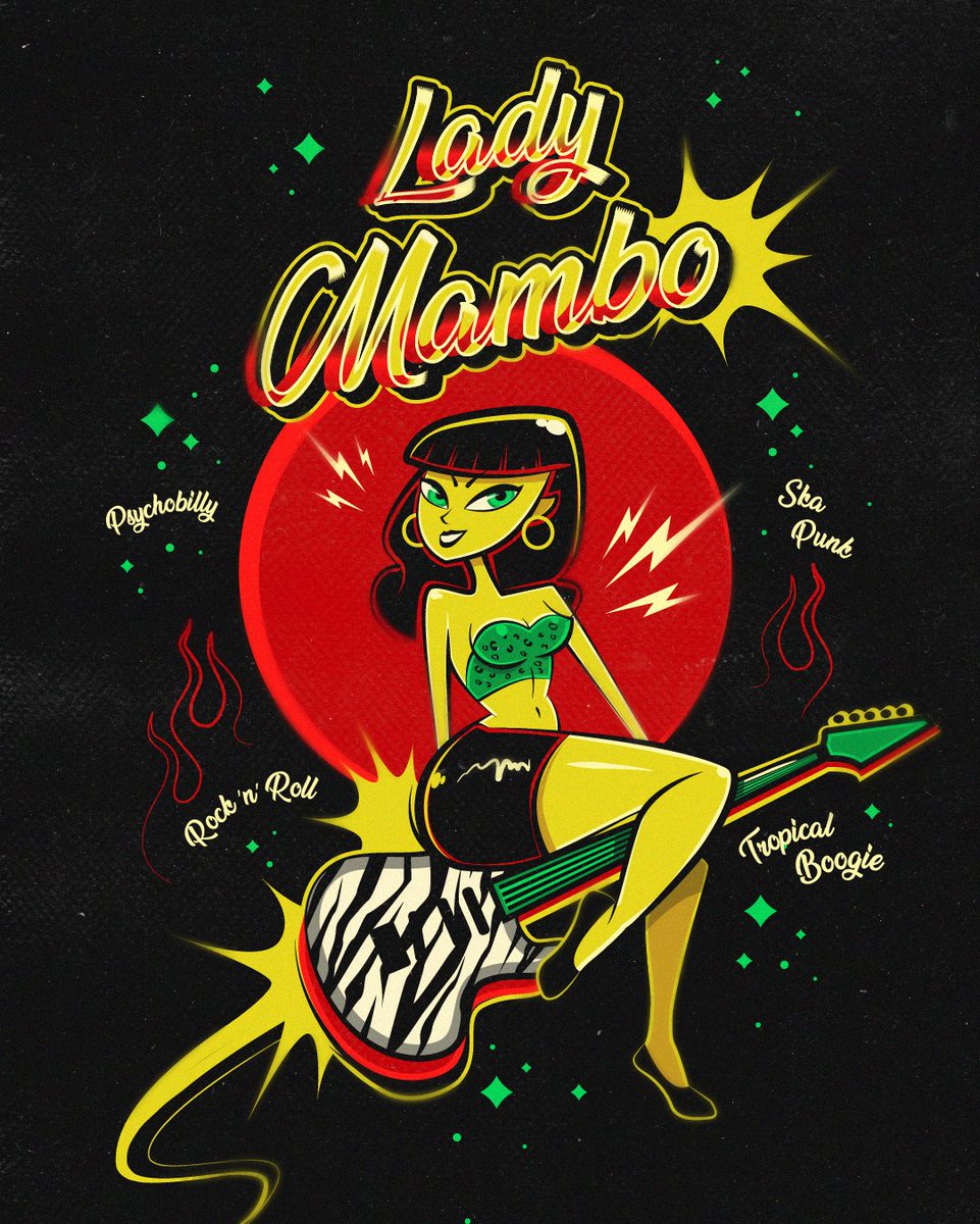 TwistedFingersG's tweet image. We have enjoyed so much creating this poster for the Lady Mambo kinky party

I hope you like it!

#pinup #kinky #illustration #cartoon