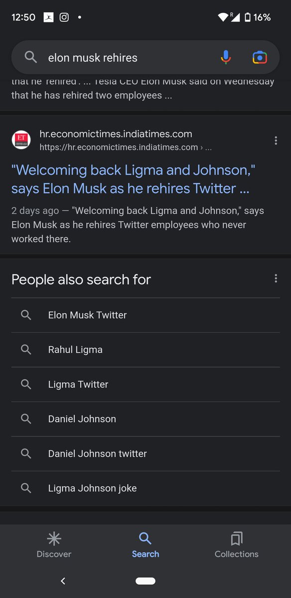 oscaratrain's tweet photo. @elonmusk There's people out there actually searching for Rahul Ligma and Daniel Johnson 😂😂 https://t.co/cwM1feClmw