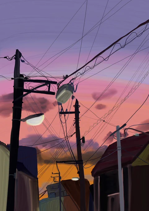 ほっとする夕焼け。 