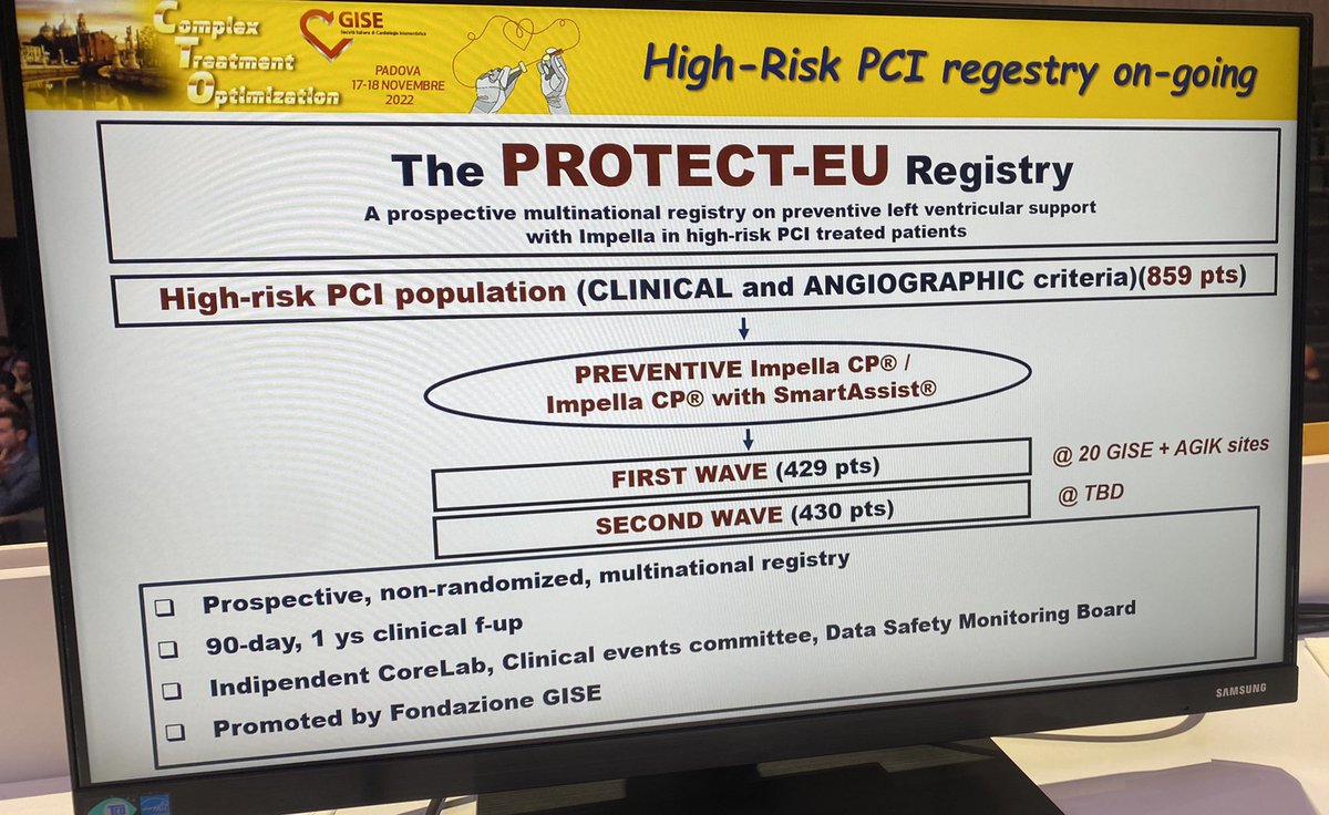 Live in the box on #MCS for #HRPCI at #CTOGiSE @sicigise 
➡️ great discussion on a patient  surgical turndown with #MVD and #HFrLVEF after #REVIVE 
➡️ Ideal patient for #PROTECTEU inclusion