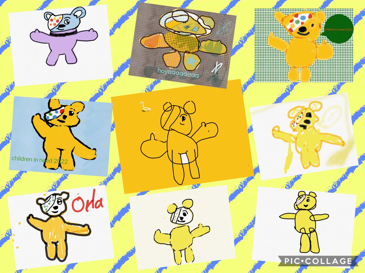 Wonderful use of Sketches School to draw and design our own <a href="/BBCCiN/">BBC Children in Need</a> Pudsey pics!  Well done @KPS_Primary5C 🐻 <a href="/KPS_DigiLeaders/">KPS_DigitalLeaders</a>