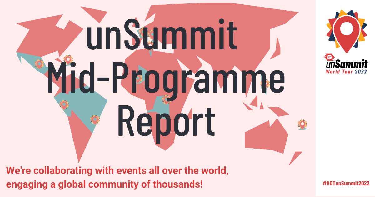 The unSummit World Tour 🌐 has partnered with 7 events so far, with more to come! The unSummit WG has compiled a report on how we have participated in each event and what participants had to say.  🧑‍🤝‍🧑💬
Give it a read 👉 hotosm.org/updates/hot-un…
#unSummit2022 #HOTunSummit2022