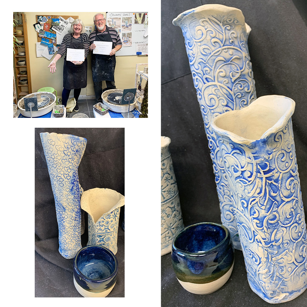 blended_monkey's tweet photo. Karen & Peter's pots are out of the kiln!
They made these lovely pieces in their 2 Crafts in 1 Day workshop here @blended_monkey ๐ต
๐1/2 or full-day sessions
๐Gift vouchers provided๐
#potterycambs #potterynorfolk #learntothrow #lovepottery #learnpottery #throwclay https://t.co/vvAGXdxoau