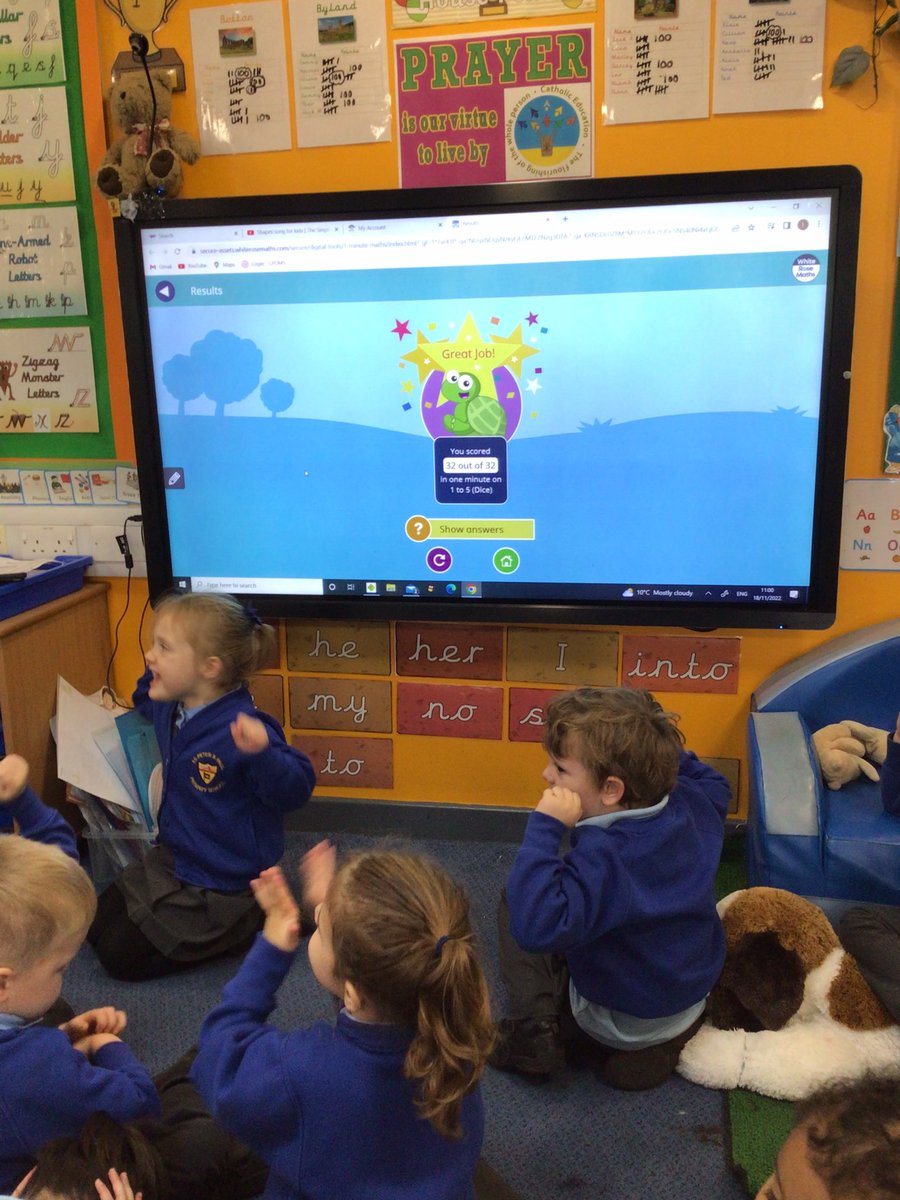 ssppyeadoncps's tweet image. Reception are really pleased with their final one minute maths score! 32/32- their highest score all week! 👏#mathsweek2022