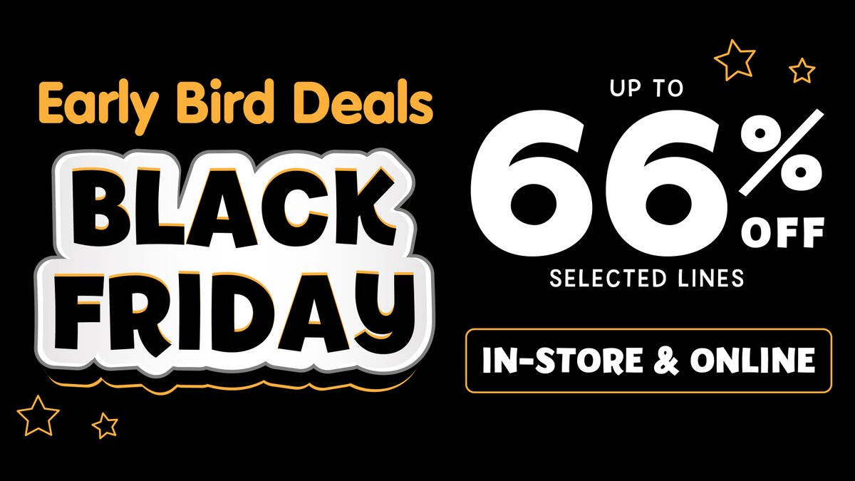 Have you checked out our Early Bird Black Friday deals yet?🤩 Grab up to 66% off selected lines in-store and online👉 bit.ly/3X4sQBe