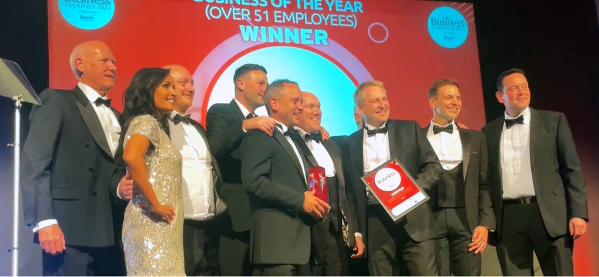 ResQCS's tweet photo. What an incredible evening! ResQ won ‘Business of the Year’ (over 51 employees) at last night’s @hulllive Business Awards.
Being recognised locally with such an accolade as this is a truly wonderful end to the 2022 Awards season for ResQ.
#HLBusinessAwards #HullLive #CX https://t.co/CgCwxZWNZo