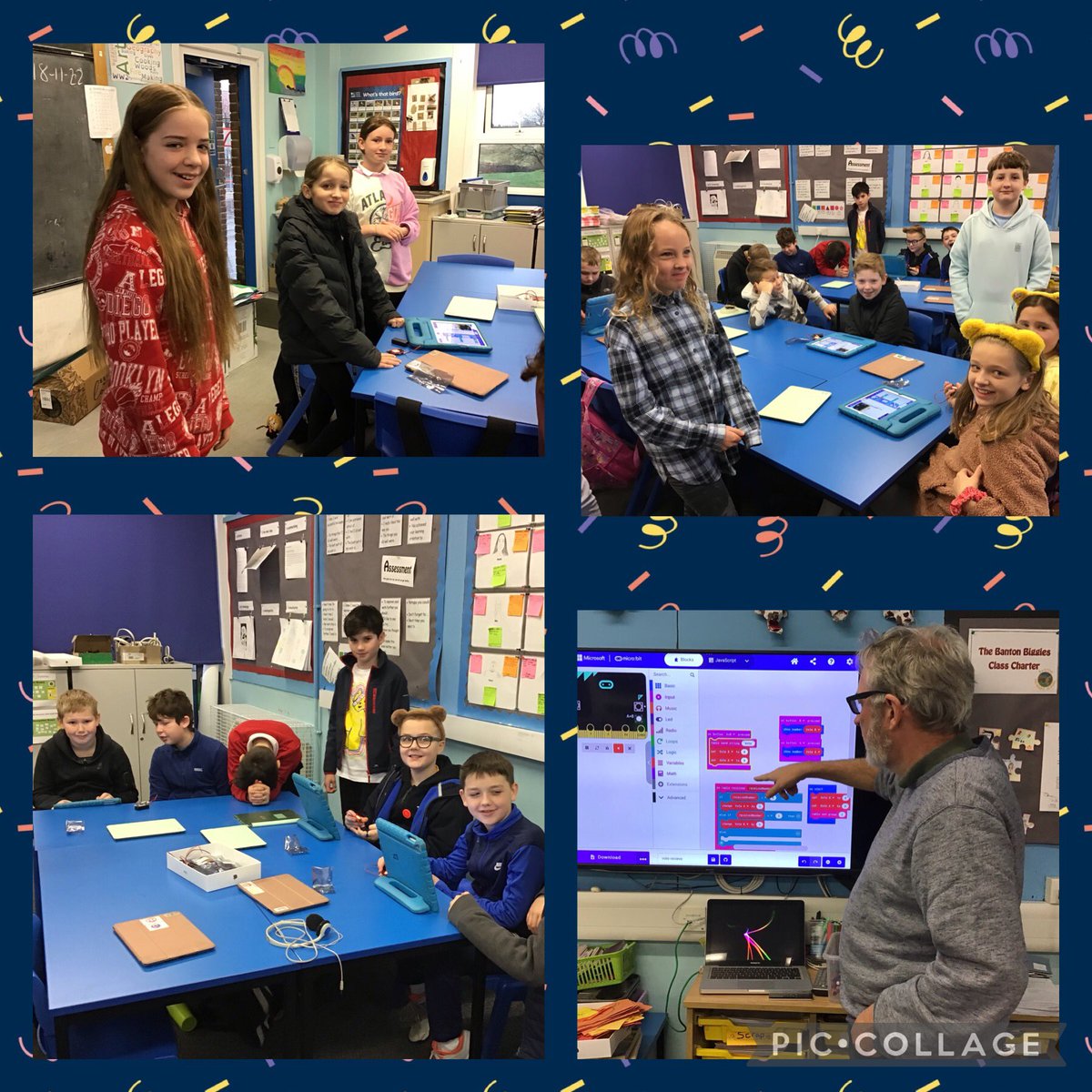 Today our digital leaders visited <a href="/Banton_Pr/">Banton Primary</a> to learn more about using micro:bits. Thank you so much for sharing your learning with us. We had fun and learned so much.