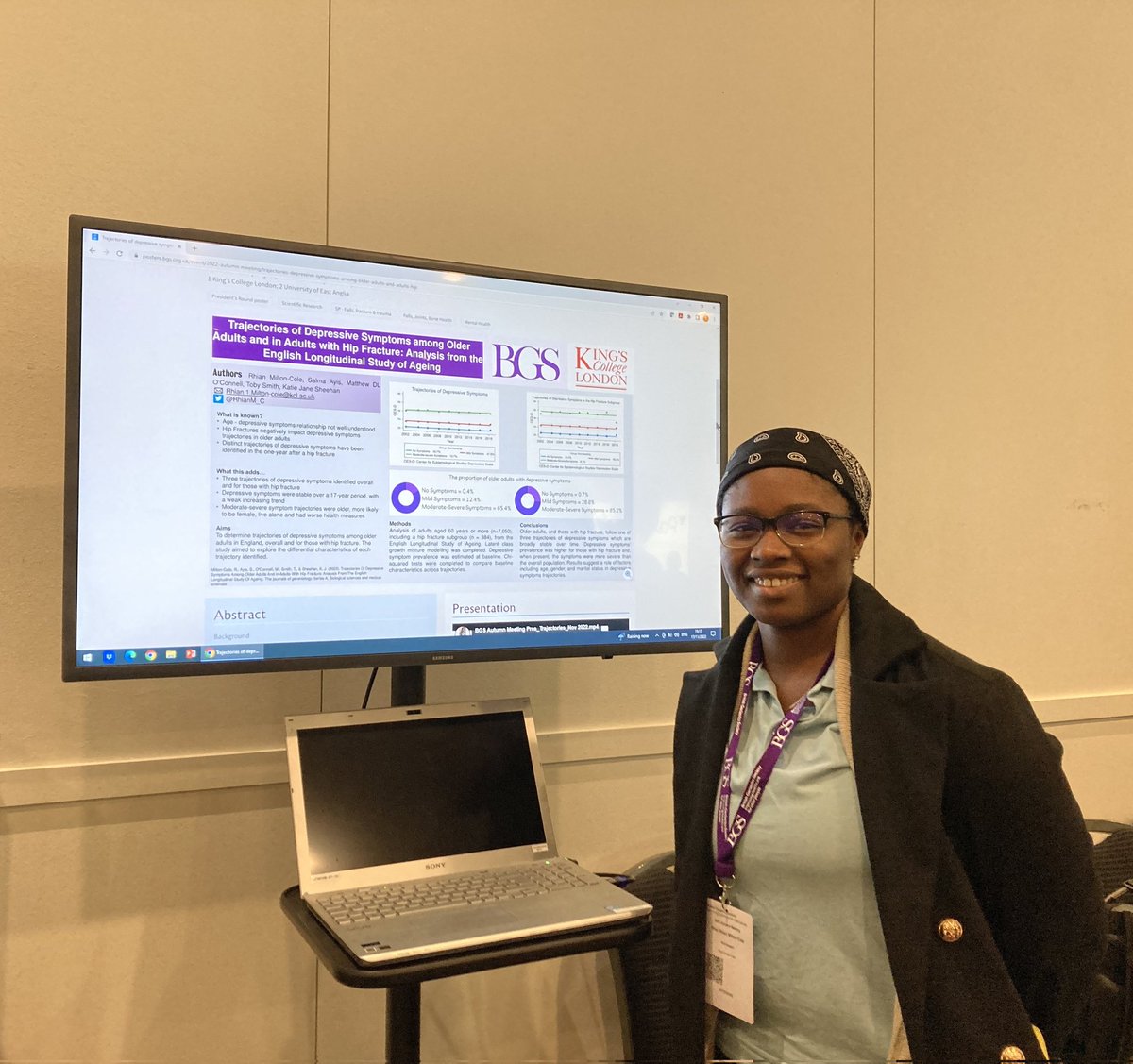 At #BGSconf with my *digital* poster on our paper - Trajectories of Depressive Symptoms.. 

Full paper available at: 
pubmed.ncbi.nlm.nih.gov/36073633/