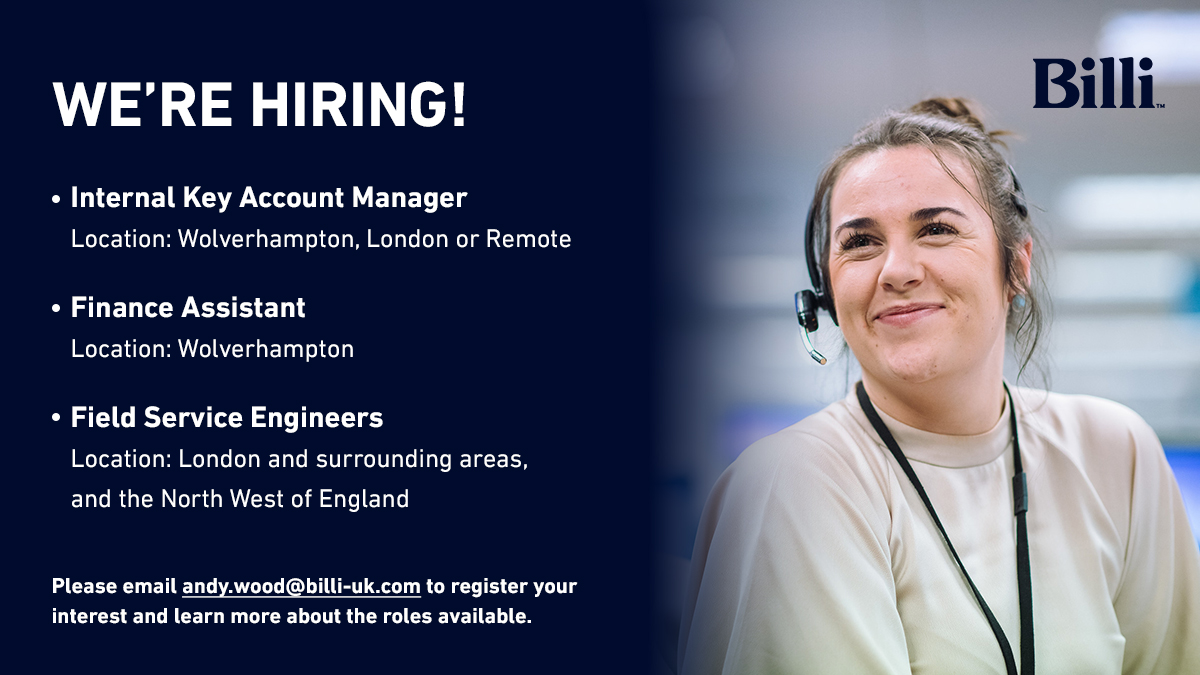 We're hiring!

It is a very exciting time to be joining the Billi team!

Please contact Andy Wood at andy.wood@billi-uk.com to register your interest and learn more about the roles available.

#BilliUK #Recruiting #Hiring