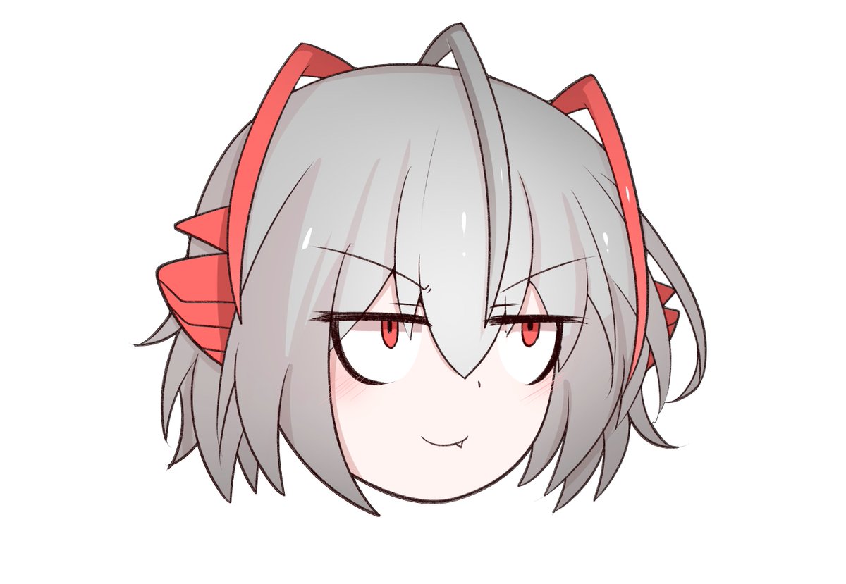 w (arknights) grey hair 1girl solo red eyes white background simple background horns  illustration images