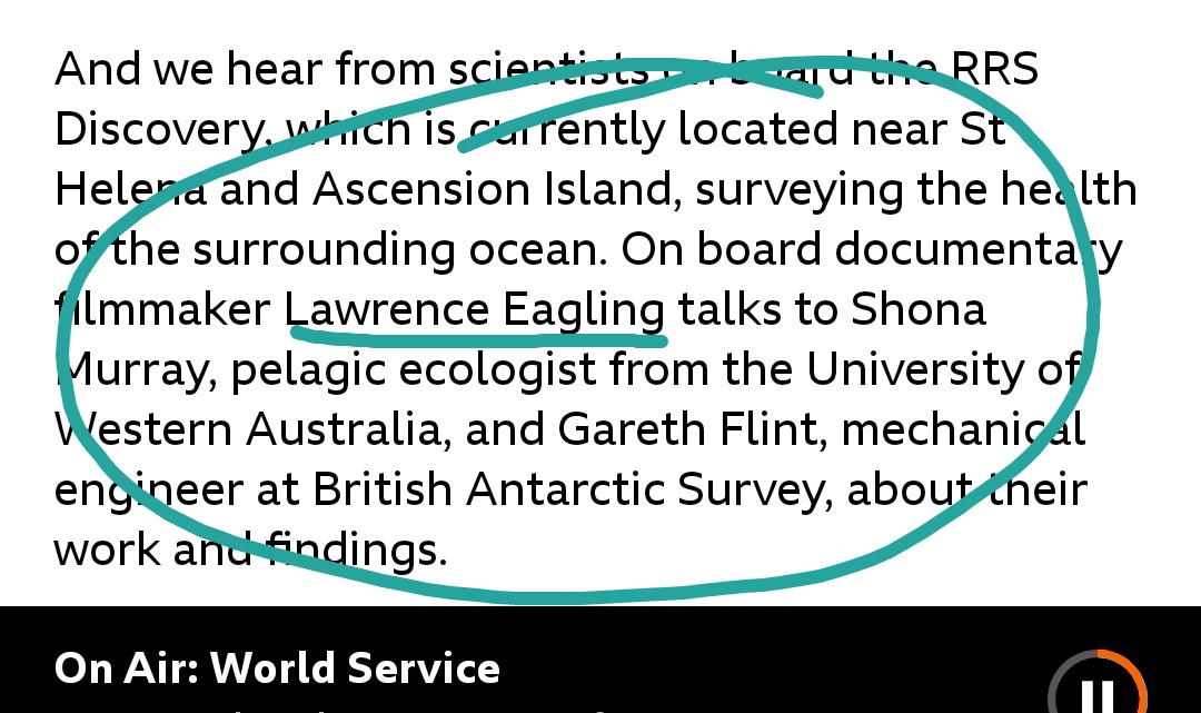 How do scientists explore the deep open ocean? Lawrence reports for @bbcworldservice from onboard the Discovery voyage travelling to Ascension Island & St Helena!📻 Catch it now on Science In Action: bbc.co.uk/programmes/w3c… 🦈👩‍🔬🚢#365dayswild #DY159 @bluebeltprogramme @CefasGovUK