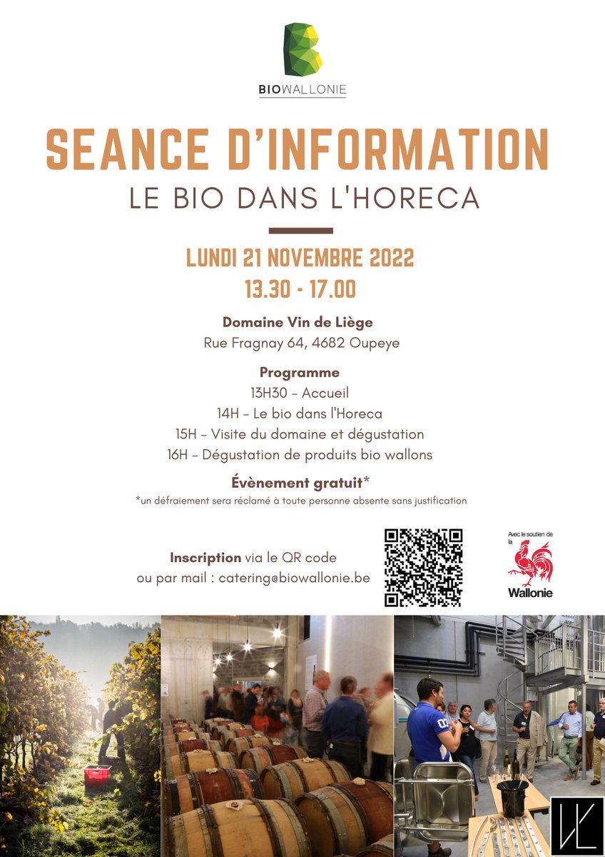 Biomonchoix's tweet photo. Vous travaillez dans l’#HoReCa et envisagez d'introduire des #produitsbio au sein de votre carte? Pour en savoir plus, @Biowallonie vous propose une séance d'information sur le bio et les possibilités de certification. Séance organisée le 21/11 - catering@biowallonie.be https://t.co/N5a49H7XYM