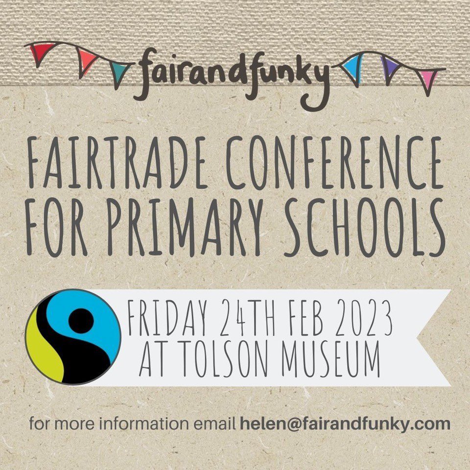 #FairtradeFriday reminder for schools to sign up for our #Fairtrade Conference for Primary Schools at the @TolsonMuseum on Friday 24th February 2023. 

There are just four places left!

@BarkiSchool @SalterhebbleSch @Overthorpe_Acad @stjosephshx3 @Windmill_CE_Sch @RoberttownSch