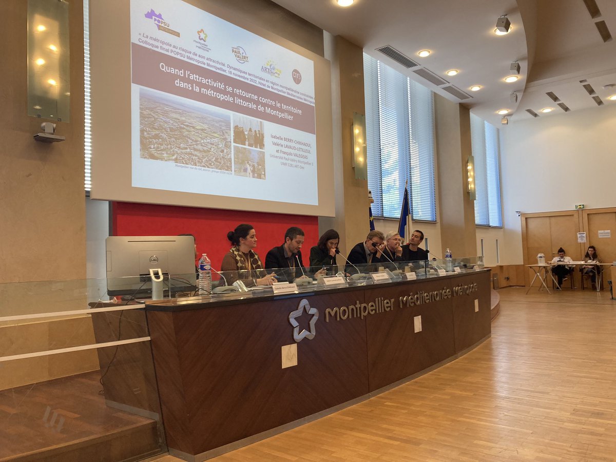 Colloque de clôture de @popsu_puca #metropoles <a href="/Montpellier3m/">Montpellier Métropole</a> sessions thématiques locales #foncier #culture #littoral