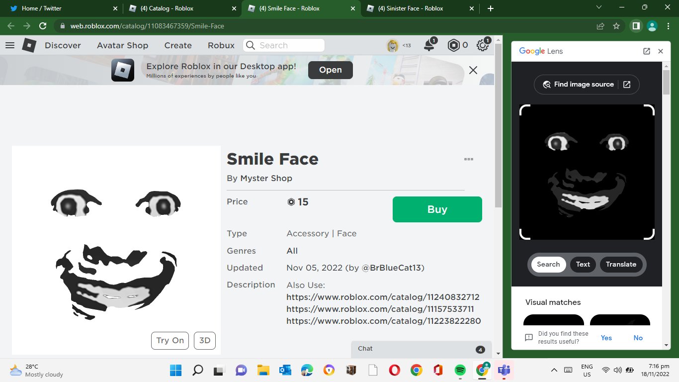 Roblox (Roblox_problem) / Twitter