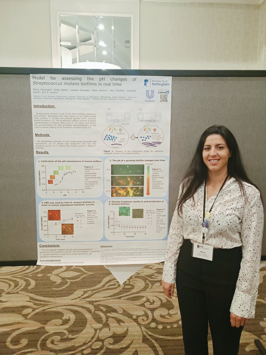 So happy I attended @2022Biofilms and met so many great senior and junior scientists. Great suggestions and a lot of interest for my poster 👩‍🔬 @kim_hardie
