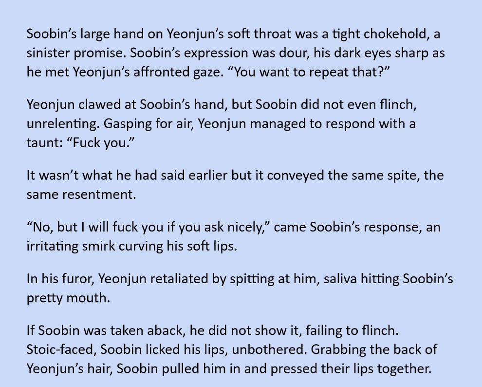 strifebunny's tweet photo. guess i should post smth before twt deletes itself? (soobjun enemies to lovers wip) https://t.co/GsW8WuXRx2
