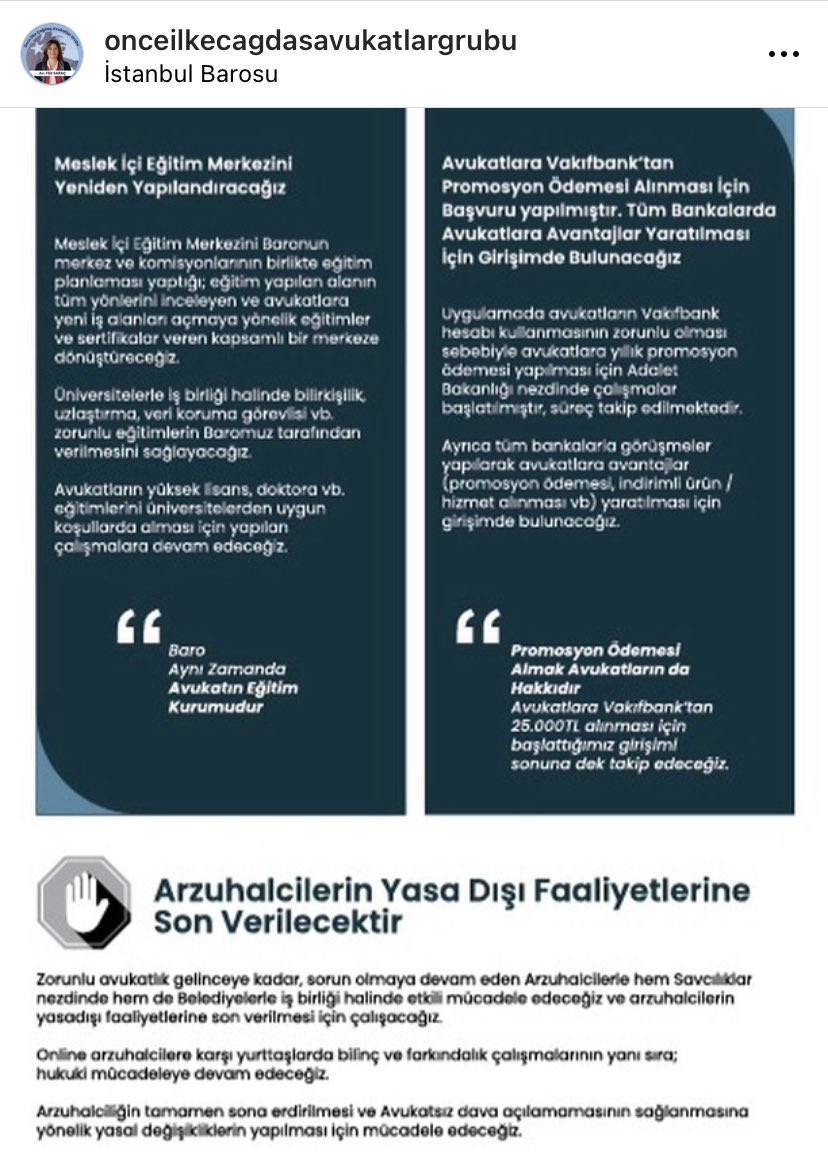 lesta1917's tweet photo. Seçim broşürünüzde yer alan Vakıfbank ile promosyon konusu ne oldu ? @AvFilizSarac @onceilkecag2018 @BaroGundemi @istbarosu https://t.co/2sB3KlADA1