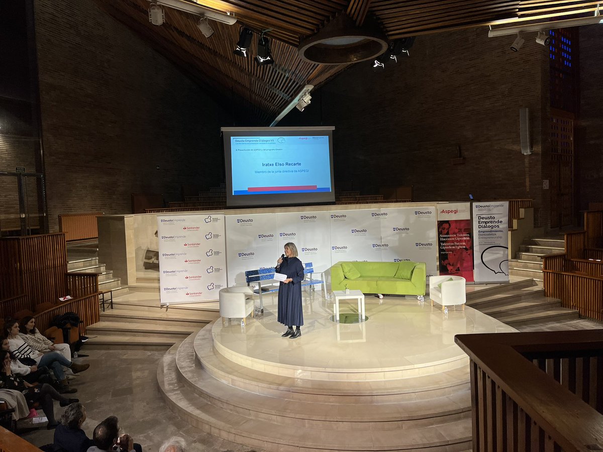 ASPEGI's tweet photo. Iratxe Elso Recarte, ASPEGIko zuzendaritza batzordeko kideak, gure elkartearen aurkezpena egin du #Aspegi. 👏🏻
@deusto #DeustoEmprende2022 https://t.co/VhfDAcHF1q