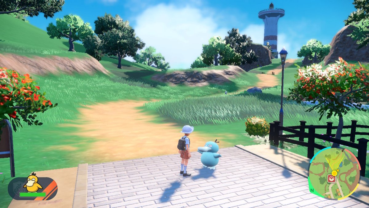 Ignathon's tweet image. Shiny Psyduck and after caught it 
#PokemonScarlet #NintendoSwitch