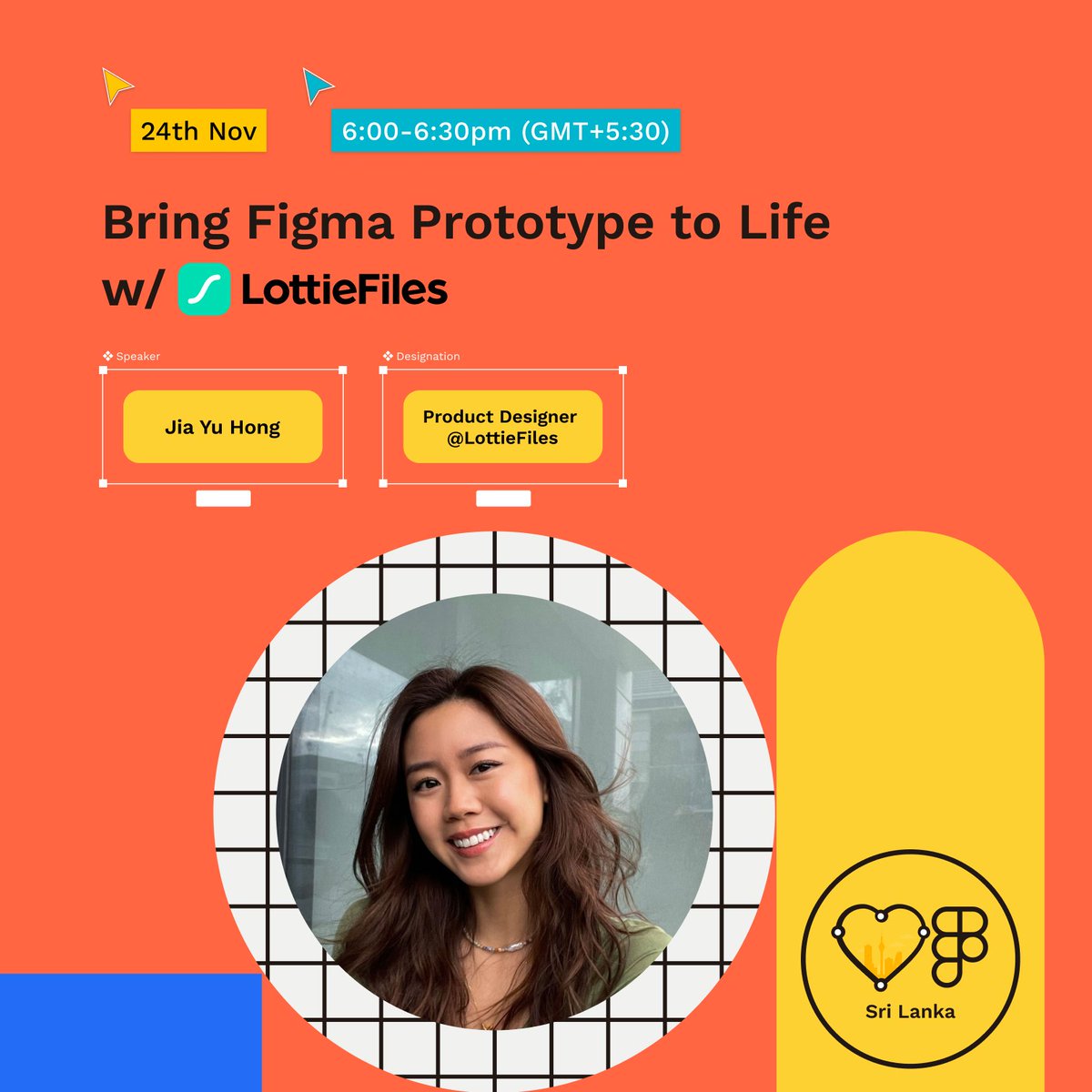 Event Alert 📢

Bring Figma Prototype to Life with LottieFiles w/ <a href="/jiayu_hong/">Jia Yu Hong</a> 

Registration 👉 friends.figma.com/events/details…

Let's add Lottie animations to your Figma prototype and experience immersive prototyping like never before.

#fof #figma #lottiefiles <a href="/LottieFiles/">LottieFiles</a> <a href="/figma/">Figma</a>