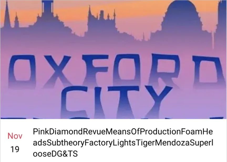 tigermendoza's tweet photo. Last scheduled (because who knows right?) TM gig of the year TOMORROW at Florence Park Community Centre and it will be as beautiful and chaotic as these things always are. Come boogie!
#oxfordmusic #IAATM https://t.co/2cLeA5EBMG