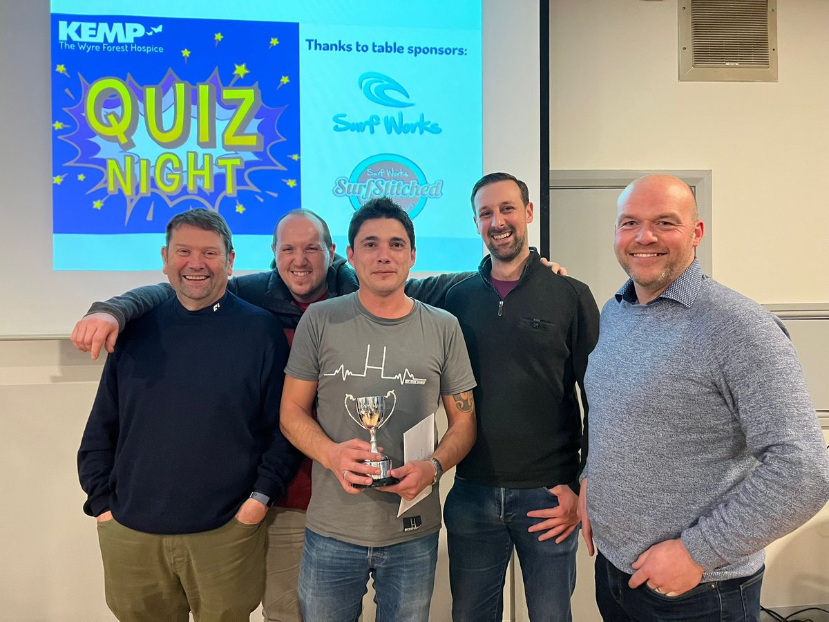 Well done to the reprobates from <a href="/WyreForestersCC/">Wyre Foresters Cricket Club</a> in winning the <a href="/KEMPHospice/">KEMP Hospice</a> quiz last night! Fantastic night all round and outstanding amount of money raised for a great course! Perfectly hosted by MC <a href="/StuartFCMI/">ONE creative environments</a>! Great to catch up with everyone #WorcestershireHour