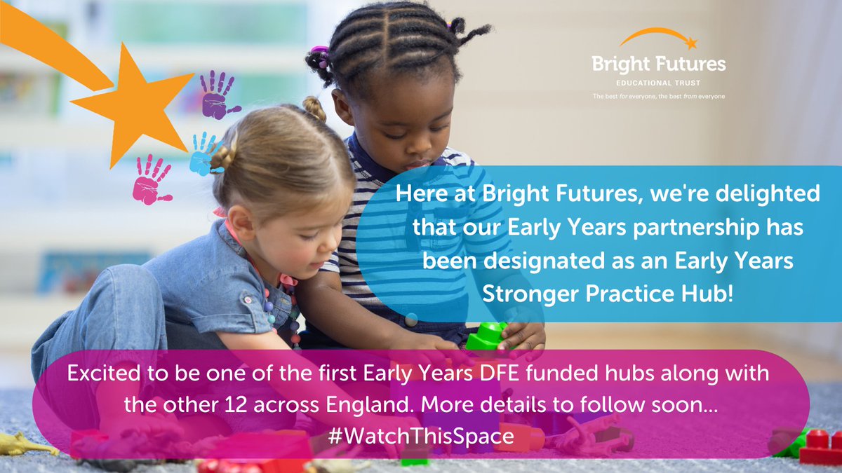 We are delighted to share the news that our Early Years partnership has been designated by the Department for Education as an Early Years Stronger Practice Hub, the first in the Northwest! 💫⭐️ #WeAreBrightFutures #EarlyYears