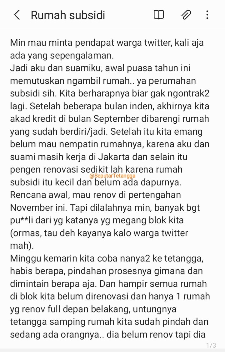 SeputarTetangga's tweet photo. ✨Pungli Ormas Berkedok Tukang ✨

Beli rumah subsidi yg belum include dapur dll. Mau renov, tp harus pake tukang dari ormas yg "MEGANG BLOK".
Kerjaannya sembarangan.
Tetangga udah ada yg kena. Sampe ada yg harus renov lagi buat ngebenerin kerjaannya tukang pilihan si ormas. 🥲 https://t.co/hqBpgHK8LK