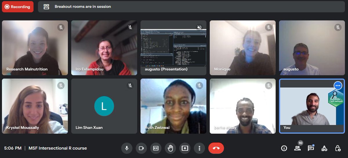 appliedepi's tweet image. Congratulations to these Doctors without Borders (MSF) epi advisors on completing our 40-hour R course! A joint cohort for 3 MSF operational centres which support emergency response worldwide.
@MSF_uk @Ammer_B @MSF  
#Rstats #epitwitter
Course details:
appliedepi.org/files/applied_…