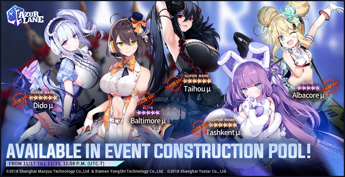 Azur Lane Official on Twitter: "Dear Commander, The Universe in Unison  event has been added to the War Archives! These limited characters will be  rated up in the Special Construction Pool till