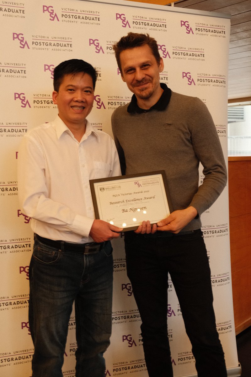 A big THANK YOU to my supervisors, <a href="/MLuczak/">Markus Luczak-Roesch</a> and Jesse David Dinneen. Unfortunately, Jesse is in Germany and cannot attend the Victorias Awards.