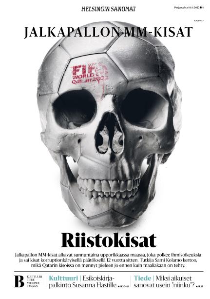 JussiPullinen's tweet photo. Sunnuntaina alkavat jalkapallon MM-kisat. HS:n toimittajia tai kuvaajia ei mene Qatariin, kertoo tässä @ekylmanen: https://t.co/Hjx51PrcQT

Päivän painetun lehden kansista voi myös lukea, miksi ei. https://t.co/BkH8pPbIst