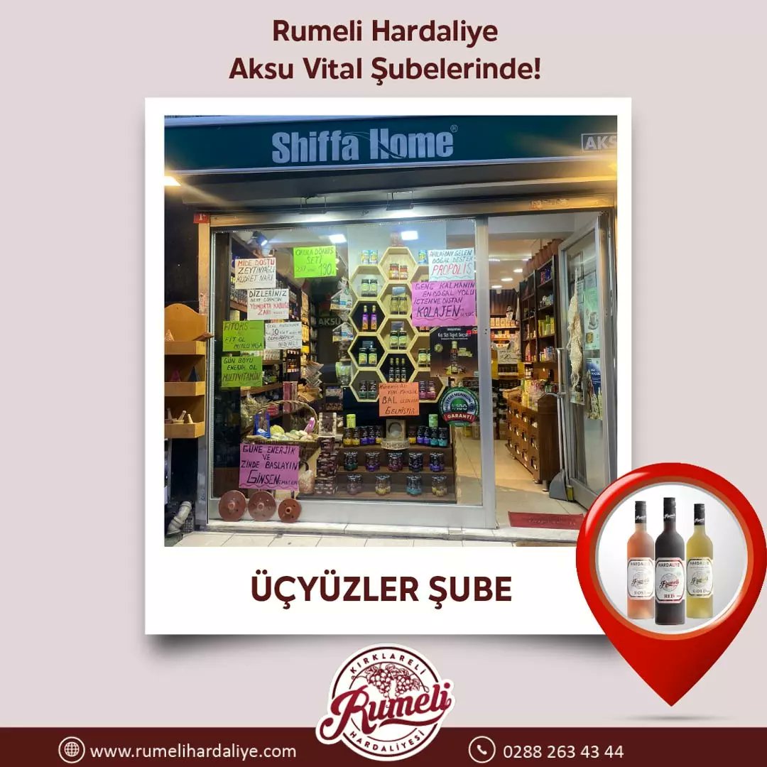 Rumelihardaliye's tweet photo. Rumeli Hardaliye Aksu Vital Şubelerinde🍇
-Fındıkzade Shiffa home
-Sirkeci Shiffa home
-Yakuplu Shiffa home
-Marmara Park Shiffa home
-Üçyüzlü Shiffa home
-15 Temmuz Millet Bahçesi
-Venezia Shiffa Home
-İstoç Dogavital Merkez
#rumelihardaliye #kuersetin #aksuvital #shiffahome https://t.co/YH85CP1UbJ