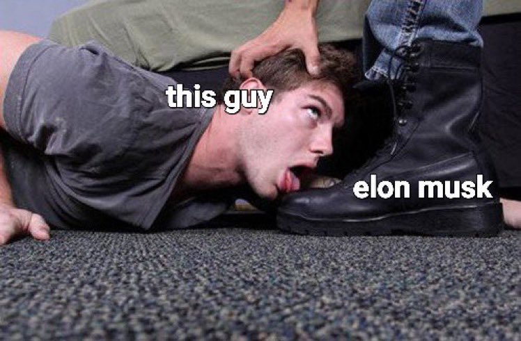 Hoppas folk äntligen ser vilket ”geni” Elon Musk är. Så jag slipper se mer sånt här skit i mitt liv.