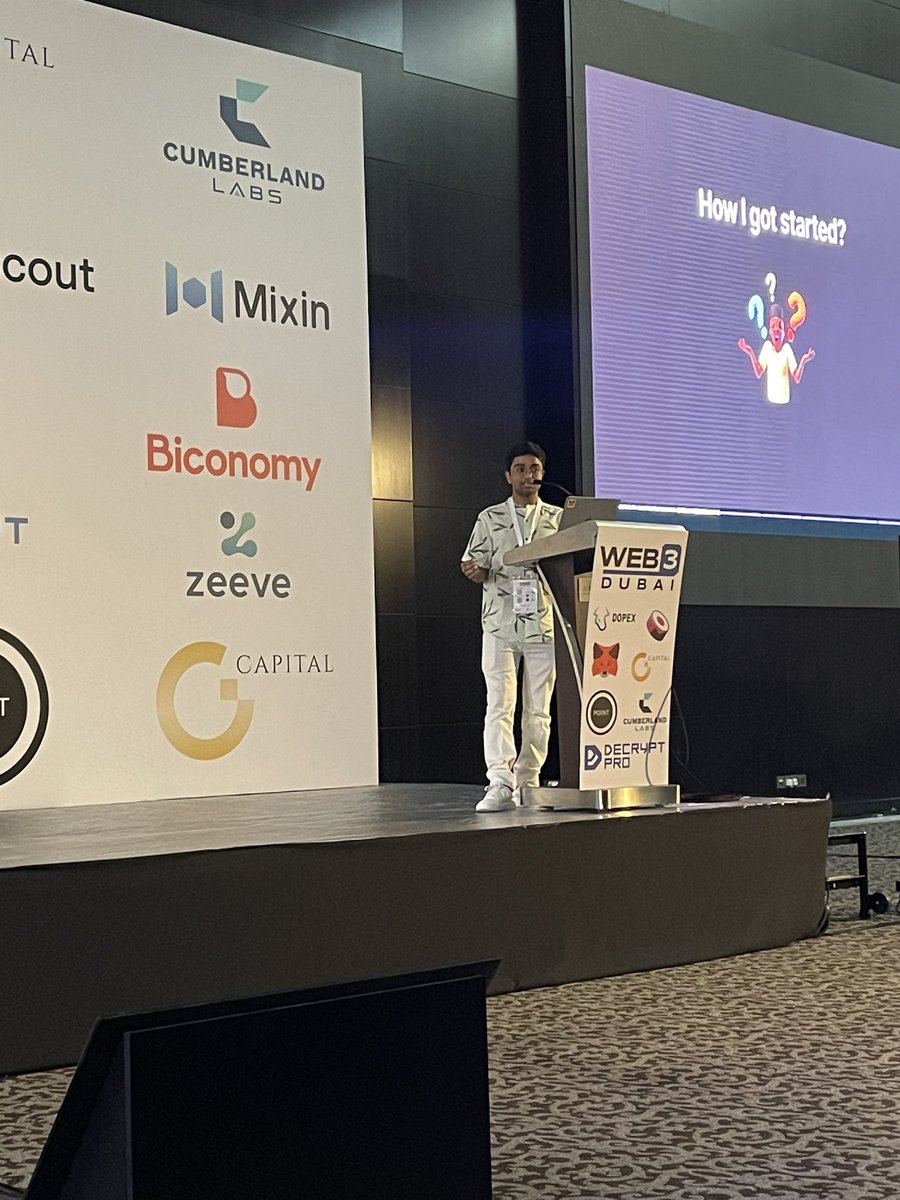 naz3eh's tweet image. Gave my first talk irl yesterday at @Web3Dubai and shared my journey of developing @LensProtocol subgraph. It was really an amazing experience. Looking forward to speak more at the coming confs