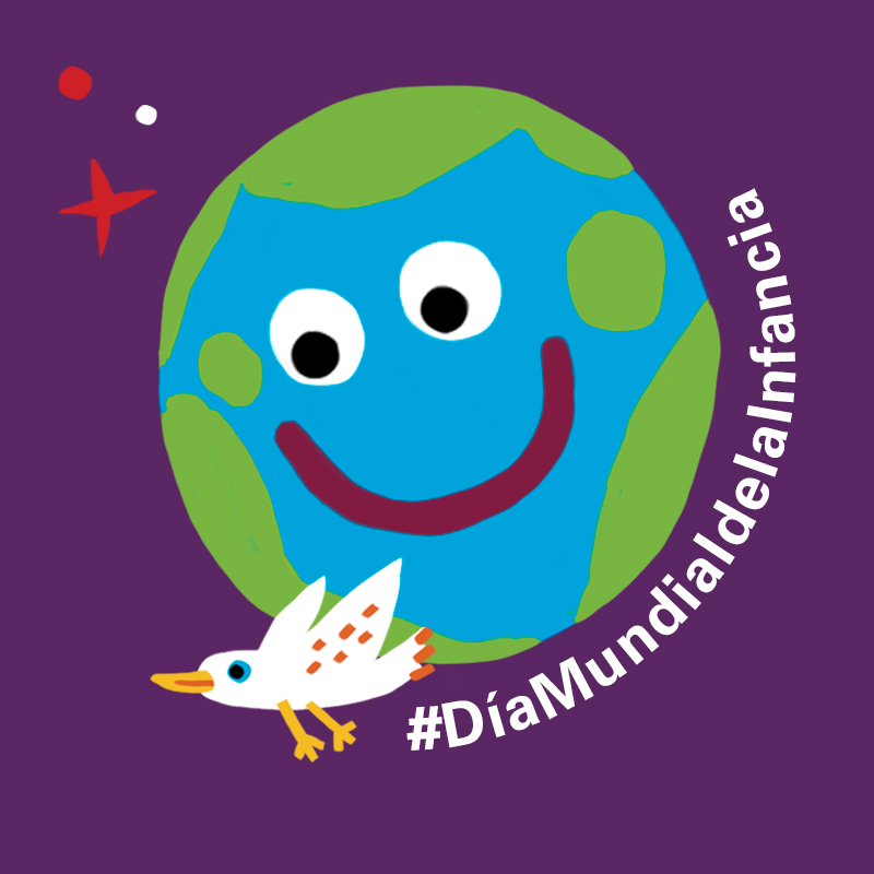 El domingo será el #DíaMundialdelaInfancia y nos encantaría que las redes sociales se llenaran de sus voces y sus ideas. Os animamos a sumaros a esta marea de empatía cambiándoos vuestro avatar por esta ilustración realizada por niñas y niños 👇