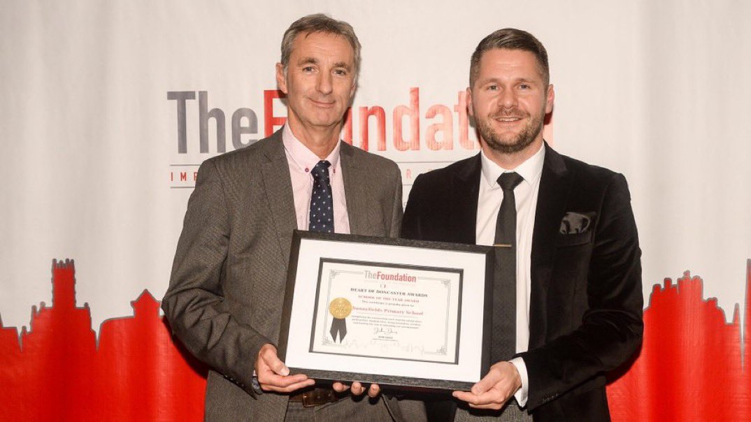 sunnyfieldsHT's tweet photo. School of the Year award at the Heart of Doncaster Awards. https://t.co/v3MCvSMgkQ