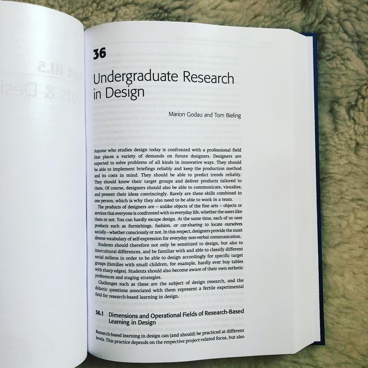 I had the pleasure to write the chapter on Undergraduate Research in Design together with Marion Godau in this big book on Undergraduate Research, just released by <a href="/CambridgeUP/">Cambridge University Press</a> 

cambridge.org/core/books/the… // #undergraduateresearch #designresearch
