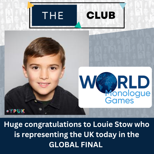 theYPUK's tweet image. HUGE CONGRATULATIONS to Club Member @louiestow and GOOD LUCK for today's final @worldmonologuegames

#youngactor #tweenactor #monologuegames