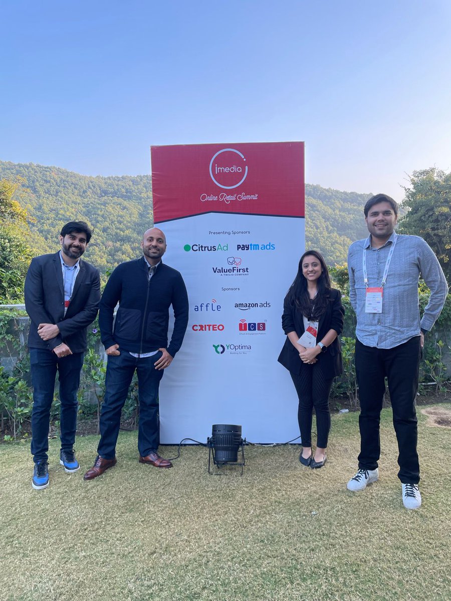 We’re at iMedia Online Retail Summit, Dehradun (India).

Our takeaways:
🛍️ We’re moving from a Dukaan ecosystem to a physical + digital one
💸 Point of Sale is moving towards Point of Advocacy
📈Omni Channel Conversations will drive the ecosystem

We’re in for a ride!
#iMediaIN