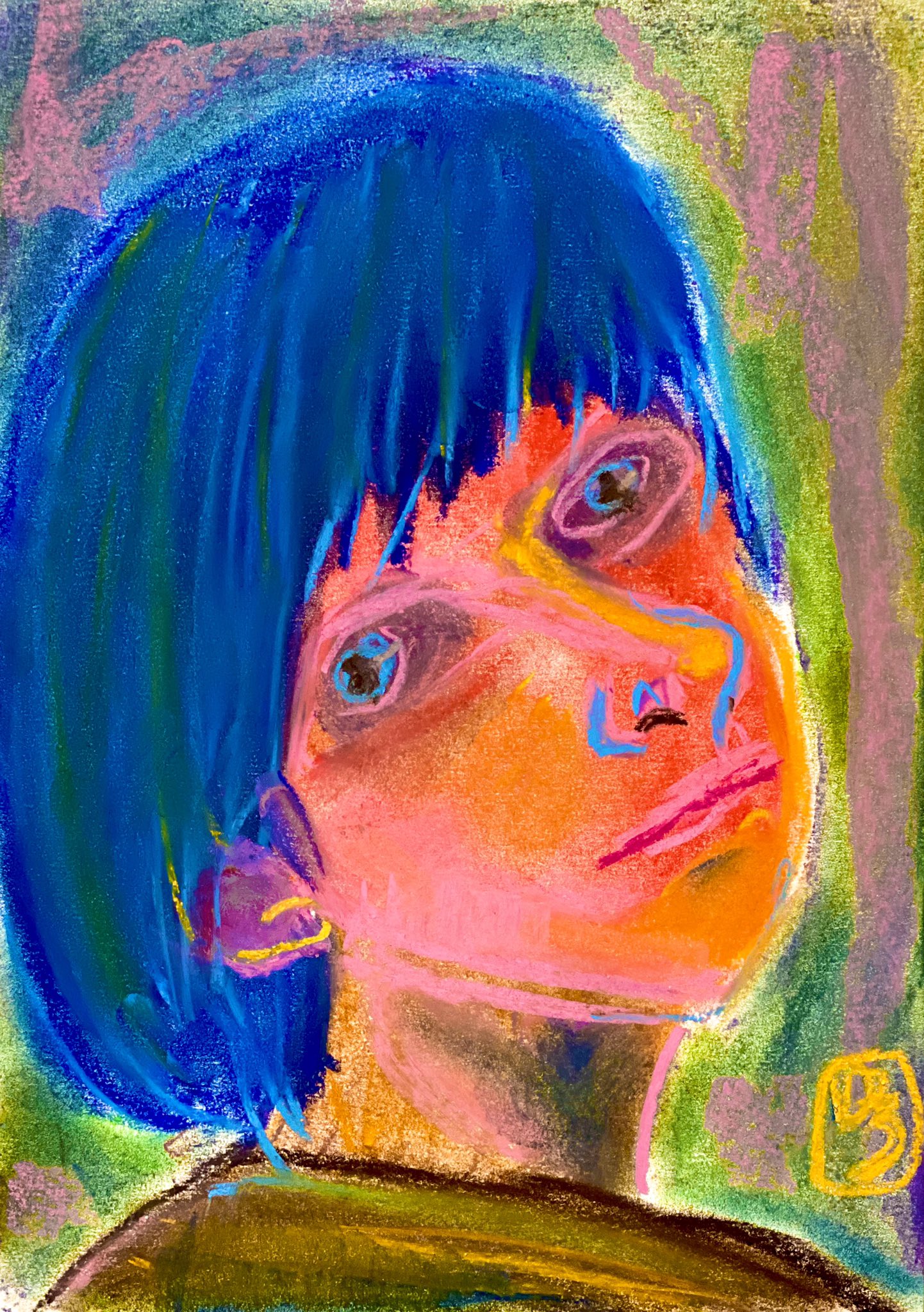 パステル画「流」 91ｃｍ×122ｃｍ ❤️東京都千代田区❤️ おもちゃ