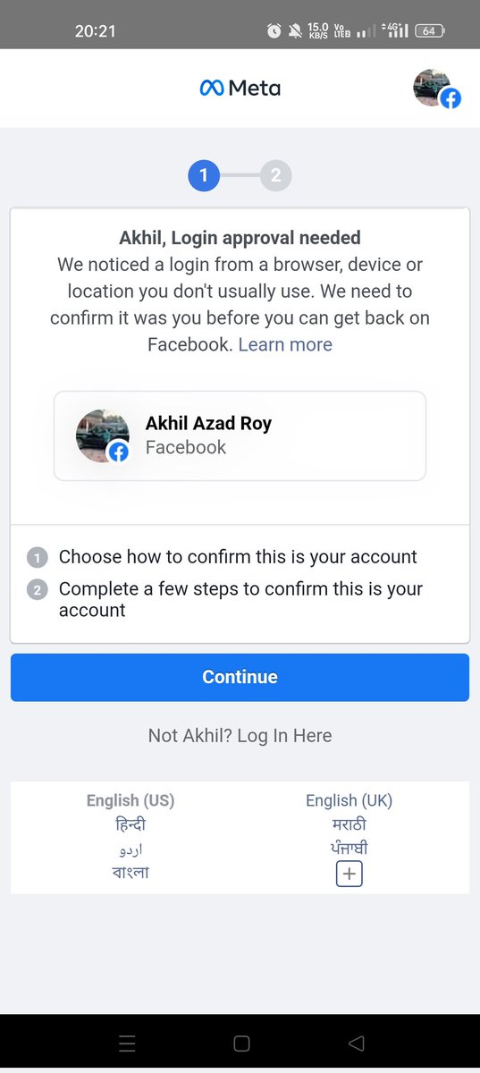 akhilro60's tweet photo. Dear Facebook team my facebook account approval needed problem I can't access fb account so please reopen my facebook account  immediately.  My I'd name (akhil azad roy)
 Link my profile 👇  https://t.co/sjy7iYBDpK @facebook @finkd #Facebook 
#facebookteam https://t.co/EtBNuFXNlX