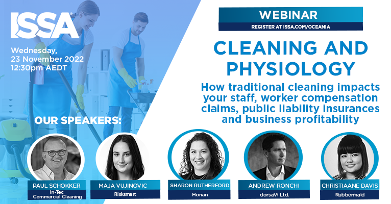 Please join us Wednesday, November 23rd at 12:30PM for a webinar on Cleaning and Physiology. On this webinar you can learn how the benefits of cleaning can impact your staff, business profitability. To sign up and learn more, click the link below! ow.ly/XKX250LHIXv
